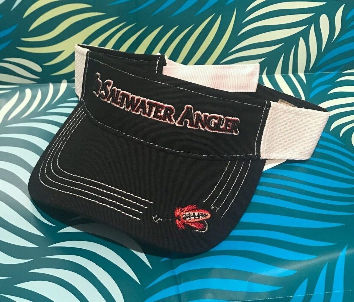 Black visor with Saltwater Angler logo